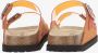 Birkenstock Oranje Sandalen met Suède Rand Kurk Zool Orange Dames - Thumbnail 4