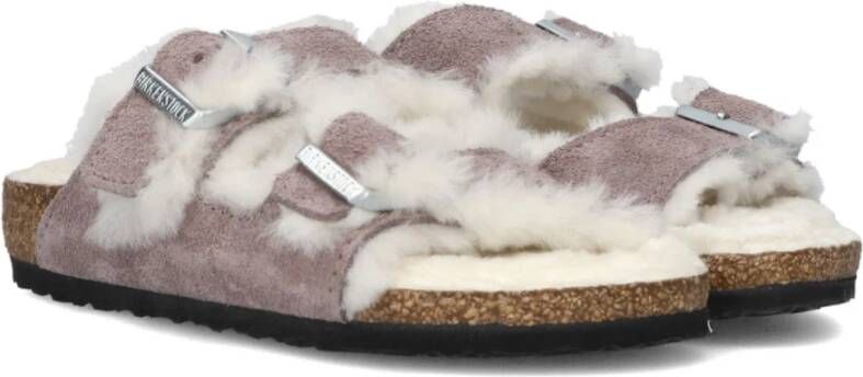 Birkenstock Paarse Shearling Meisjes Slippers Purple Dames