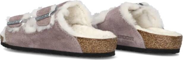 Birkenstock Paarse Shearling Meisjes Slippers Purple Dames