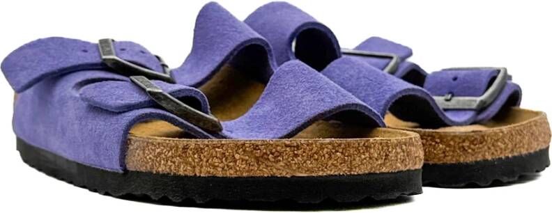 Birkenstock Paarse Suède Sandalen Collectie Ss25 Purple Dames