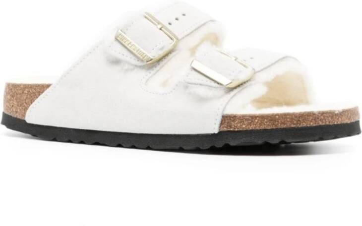 Birkenstock Platte schoenen voor vrouwen White Dames