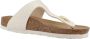 Birkenstock Rivet Logo Textiel Flip Flops Beige Dames - Thumbnail 5