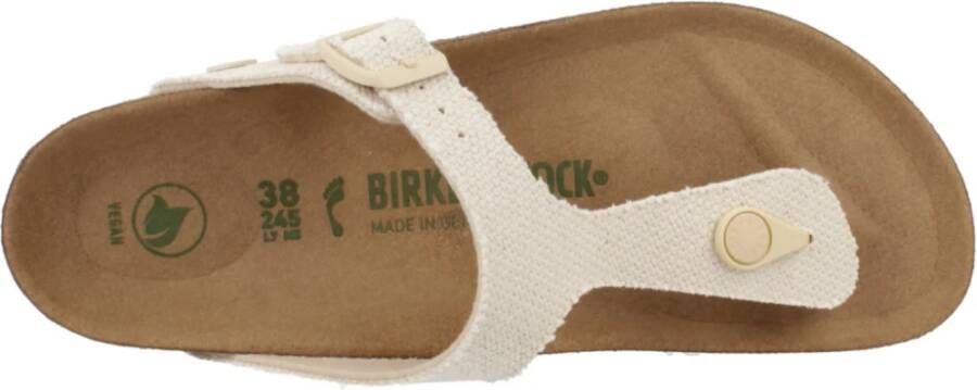 Birkenstock Rivet Logo Textiel Flip Flops Beige Dames