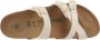 Birkenstock Rivet Logo Textiel Slide Sandalen Beige Dames - Thumbnail 7