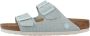 Birkenstock Rivet Logo Textiel Sliders Blue Dames - Thumbnail 3