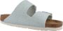 Birkenstock Rivet Logo Textiel Sliders Blue Dames - Thumbnail 5