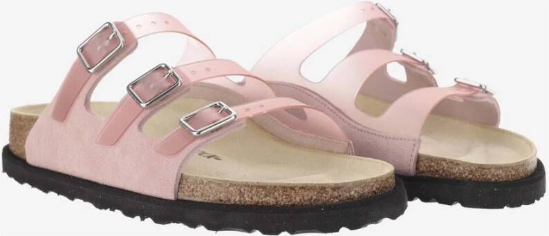 Birkenstock Roze Chintzrose Sandalen met Suède Afwerking Pink Dames