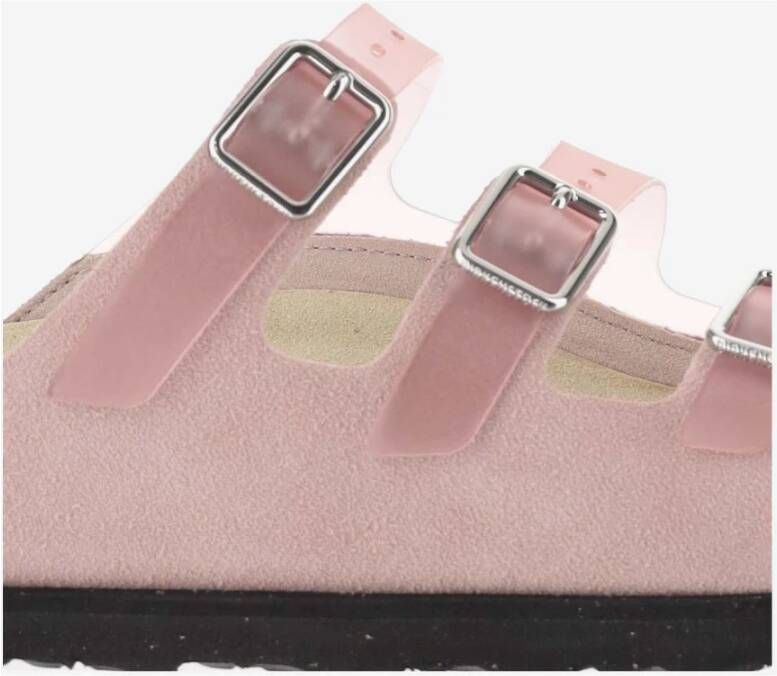 Birkenstock Roze Chintzrose Sandalen met Suède Afwerking Pink Dames