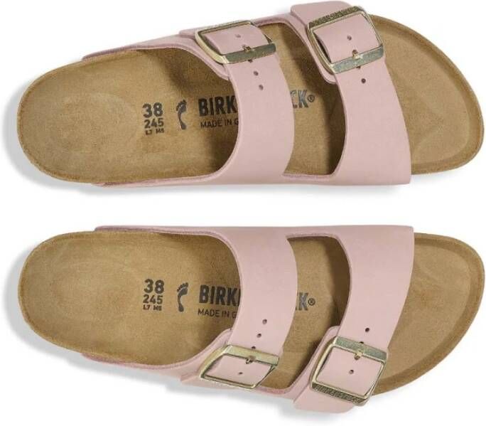 Birkenstock Roze Nubuck Dubbele Band Sandalen Pink Dames