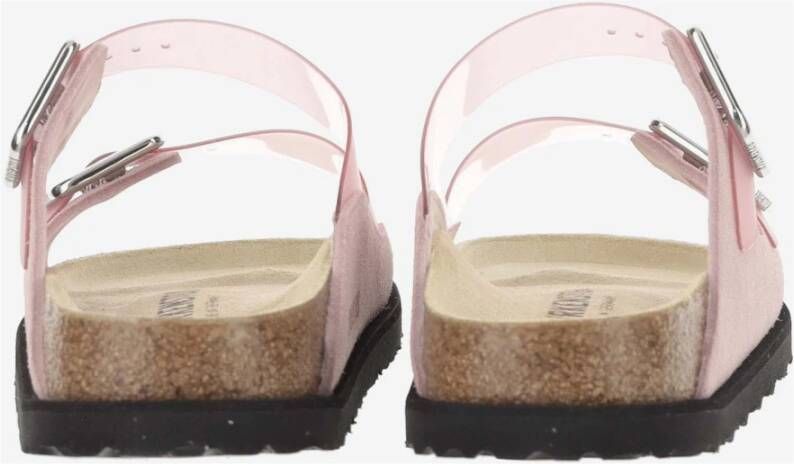 Birkenstock Roze PVC Sandalen met Suède Rand Pink Dames