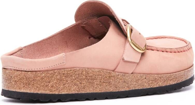 Birkenstock Roze Suède Sliders met Gesp Pink Dames