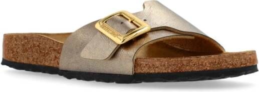 Birkenstock Catalina Cushion Buckle Slides Yellow Dames