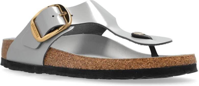 Birkenstock Gizeh Big Buckle Slides Gray Dames