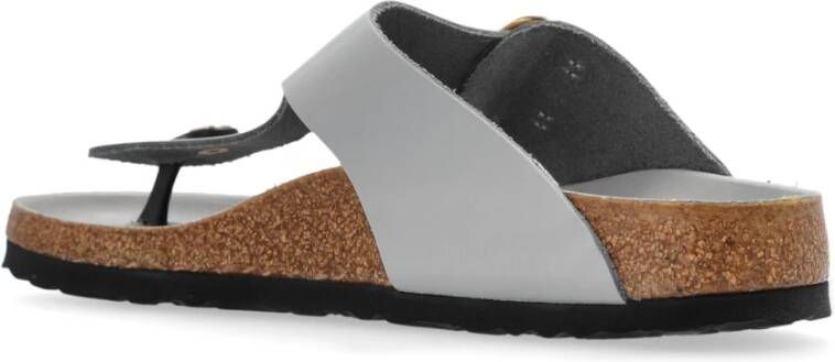 Birkenstock Gizeh Big Buckle Slides Gray Dames