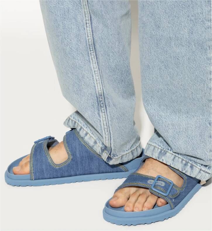 Birkenstock Sandalen Arizona Stone Washed Blue Heren