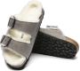 Birkenstock Arizona Shearling Slippers Stone Coin Narrow fit | Grijs | Suède - Thumbnail 94