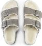 Birkenstock Arizona Shearling Slippers Stone Coin Narrow fit | Grijs | Suède - Thumbnail 95