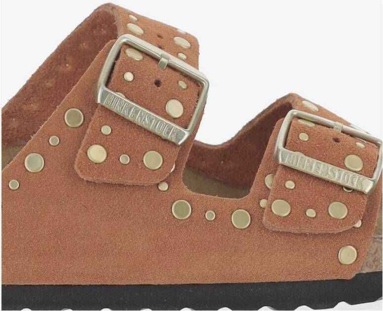 Birkenstock Sandalen met studs en kurkzool Brown Dames