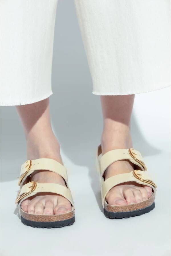 Birkenstock Sandalen Milano Big Buckle Beige Dames