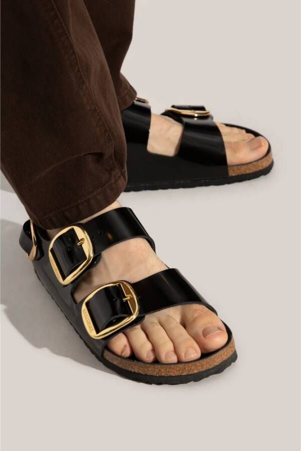 Birkenstock Sandalen 'Milano Big Buckle' Black Heren