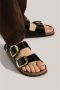 BIRKENSTOCK Slippers Dames Milano Big Buckle Dames Maat: 43 Materiaal: Leer Kleur: Zwart - Thumbnail 11