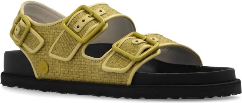 Birkenstock Sandalen Milano Raffia Green Dames