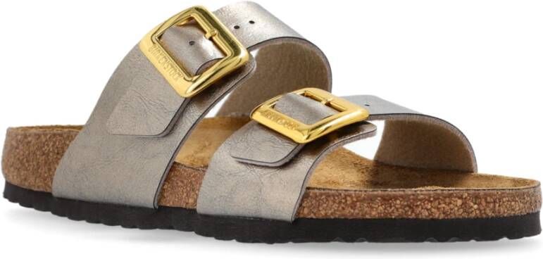 Birkenstock Sydney Cushion Buckle Slides Yellow Dames