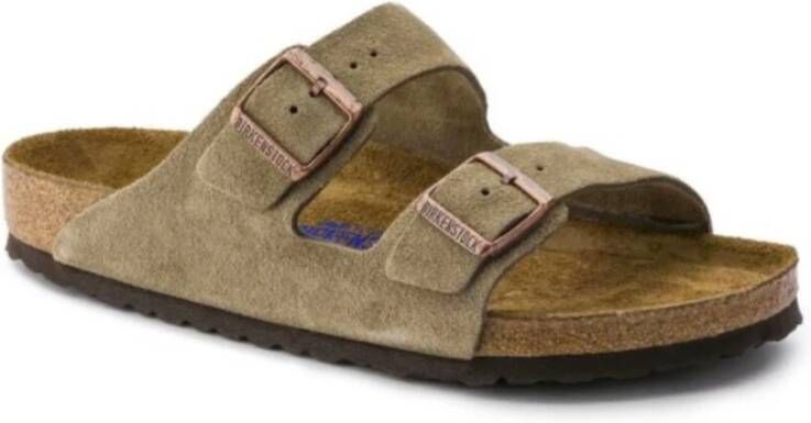 Birkenstock Arizona Soft Footbed Sandalen Beige Heren