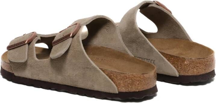 Birkenstock Arizona Soft Footbed Sandalen Beige Heren