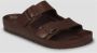 Birkenstock Chocoladebruine Dubbele Band Sandalen Brown Unisex - Thumbnail 17