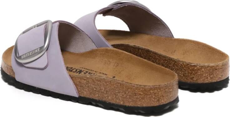 Birkenstock Madrid Big Buckle Nabuck Sandalen Paars Dames