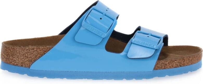 Birkenstock Blauwe Hemel Schuifregelaar Blauw Dames