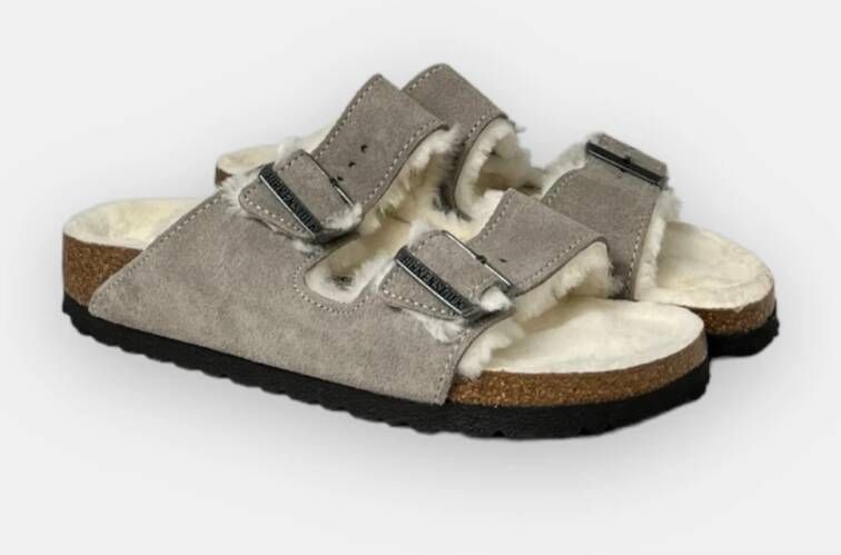 Birkenstock Schuifregelaars Grijs Dames