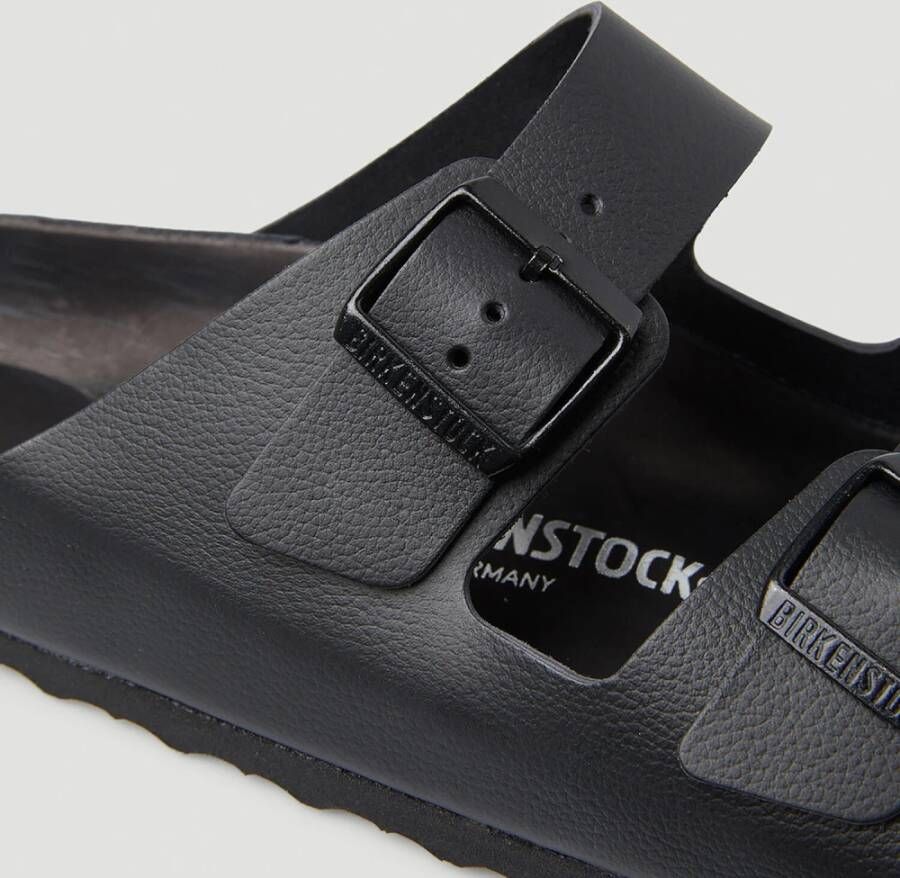 Birkenstock Natuurlijke Leren Sandalen met Dubbele Bandjes Zwart Unisex