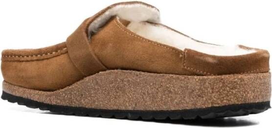 Birkenstock Shearling Anatomic Sandalen Beige Dames