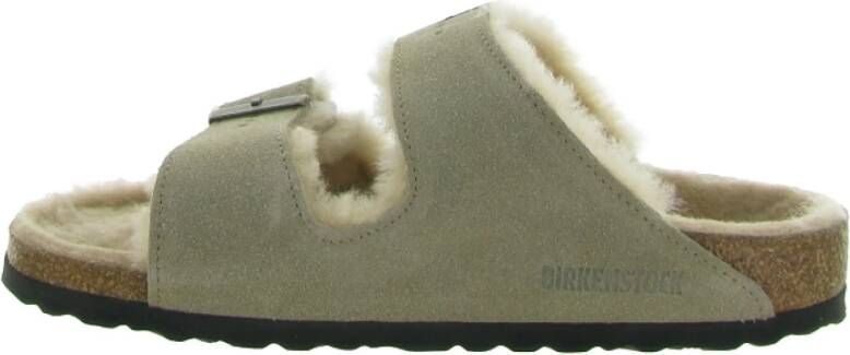 Birkenstock Shearling Arizona Sandalen Beige Dames