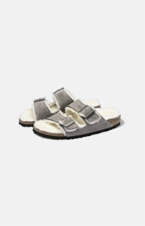 Birkenstock Shearling Arizona Sandalen Gray Heren