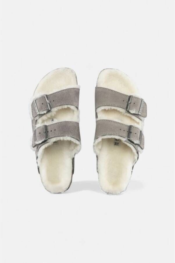 Birkenstock Shearling Arizona Sandalen Gray Heren