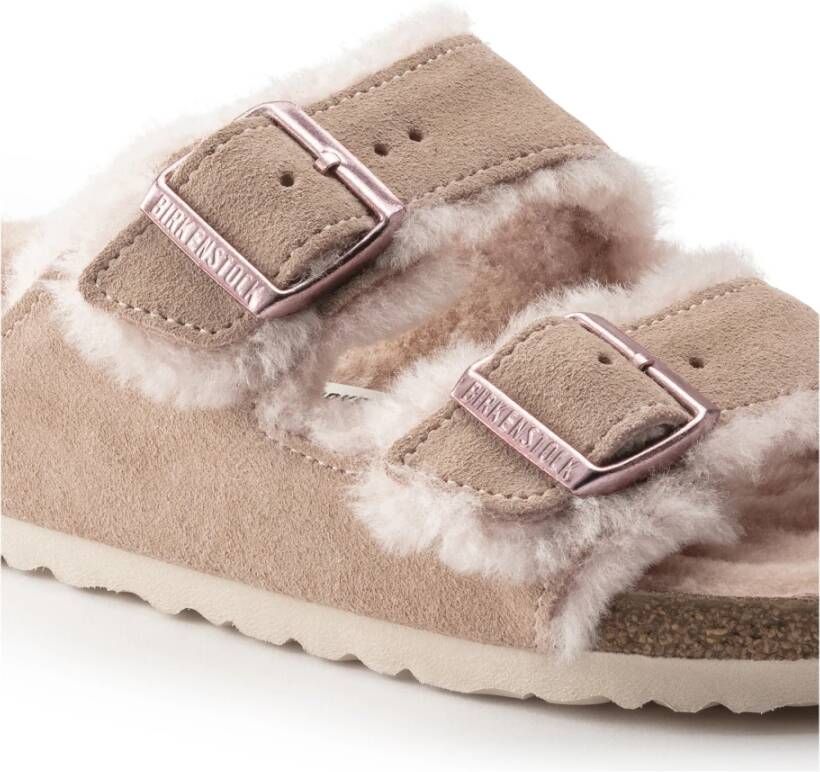 Birkenstock Shearling Arizona Sandalen Roze Dames