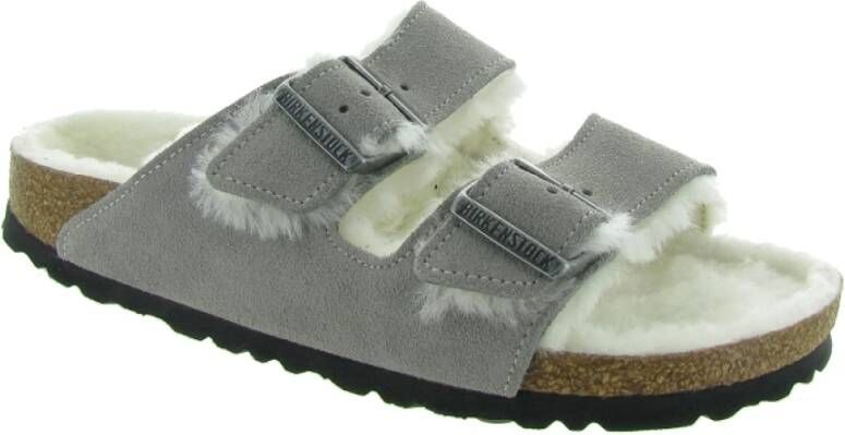 Birkenstock Shearling Arizona Stijl Schoenen Gray Dames