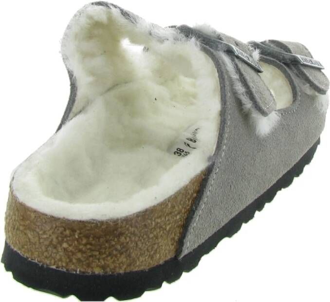 Birkenstock Shearling Arizona Stijl Schoenen Gray Dames