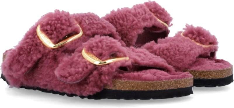 Birkenstock Shearling Big Buckle Sandalen Purple Dames