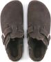 Birkenstock slipper BOSTON Shearling Mocca Suede Leather narrow - Thumbnail 15