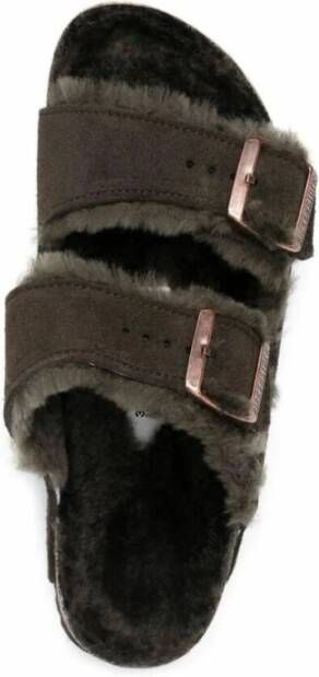 Birkenstock Shearling Comfort Sandalen Brown Heren