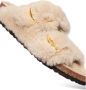 Birkenstock Shearling gesp sandalen in eierschaal Beige Dames - Thumbnail 3