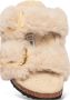 Birkenstock Shearling gesp sandalen in eierschaal Beige Dames - Thumbnail 5