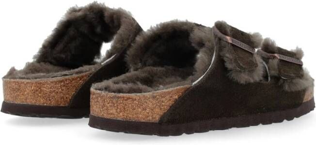 Birkenstock Shearling Mocca Sandalen Black Dames