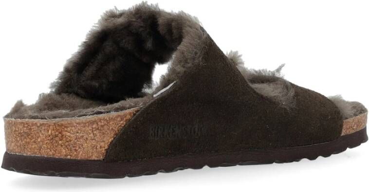 Birkenstock Shearling Mocca Sandalen Black Dames