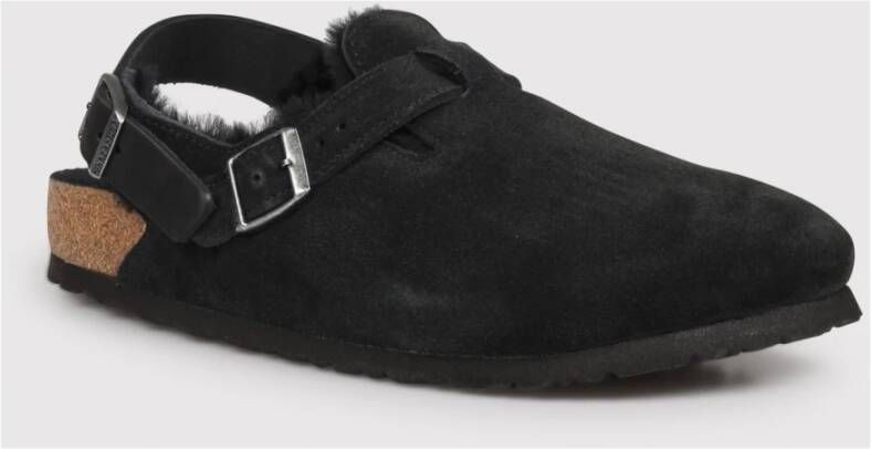 Birkenstock Shearling Slipper met Lamsvacht Binnenzool Black Heren