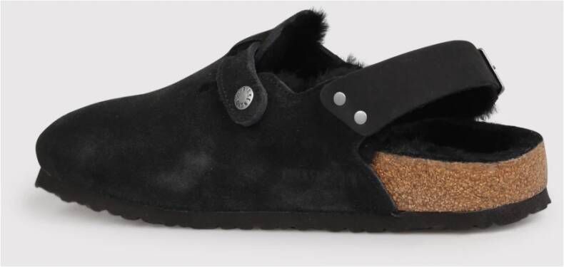 Birkenstock Shearling Slipper met Lamsvacht Binnenzool Black Heren